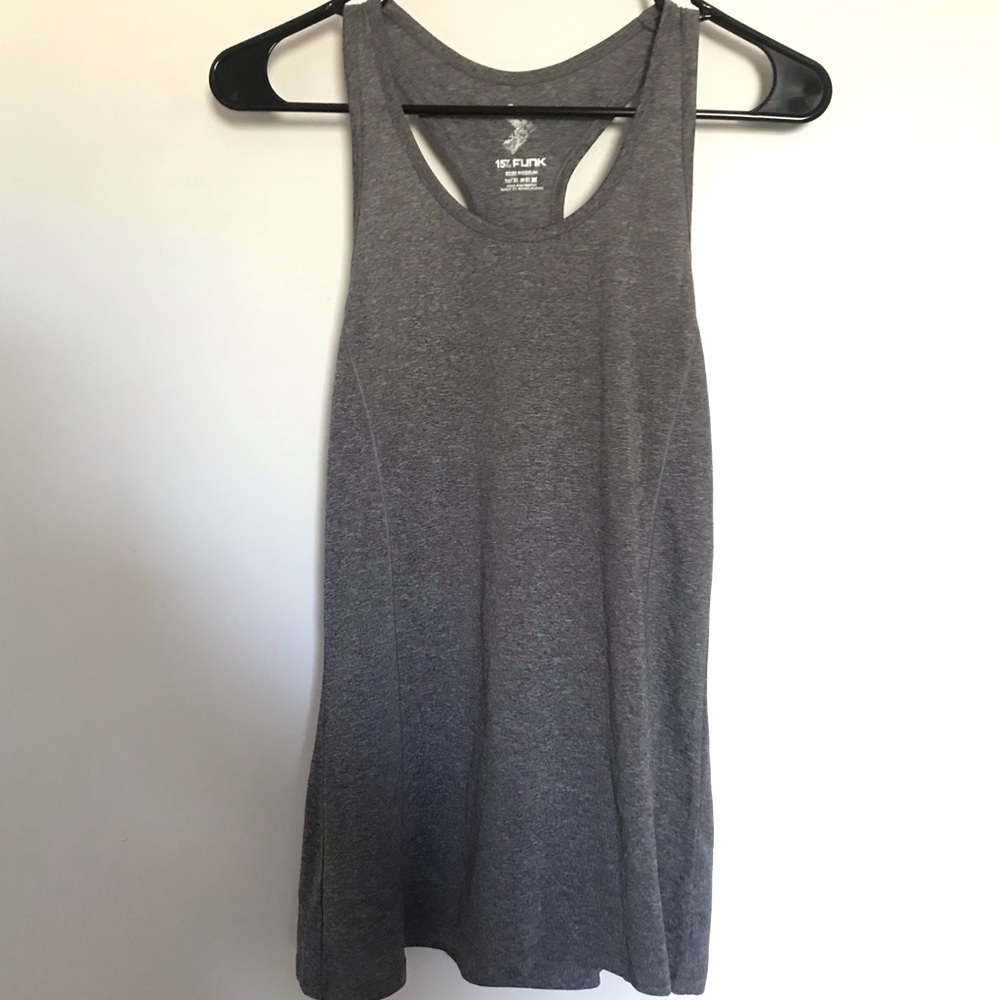 Gray workout top